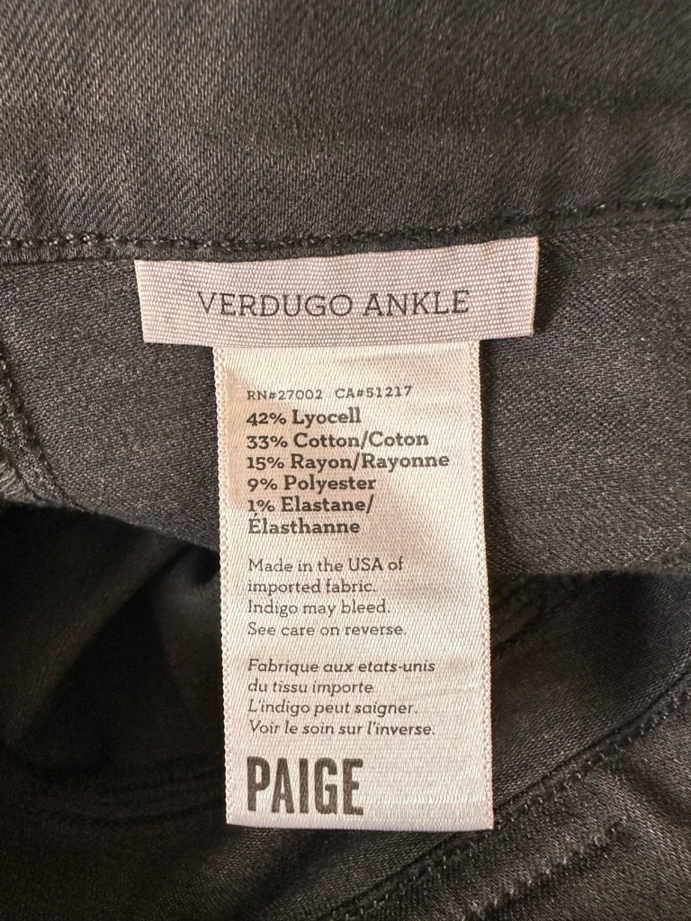 PAIGE women’s Black Coated Skinny Jeans Size 26